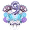 Набор шаров «Русалка» Детский 32-дюймовый фиолетовый цифровой ракушка Детское оформление на день рождения