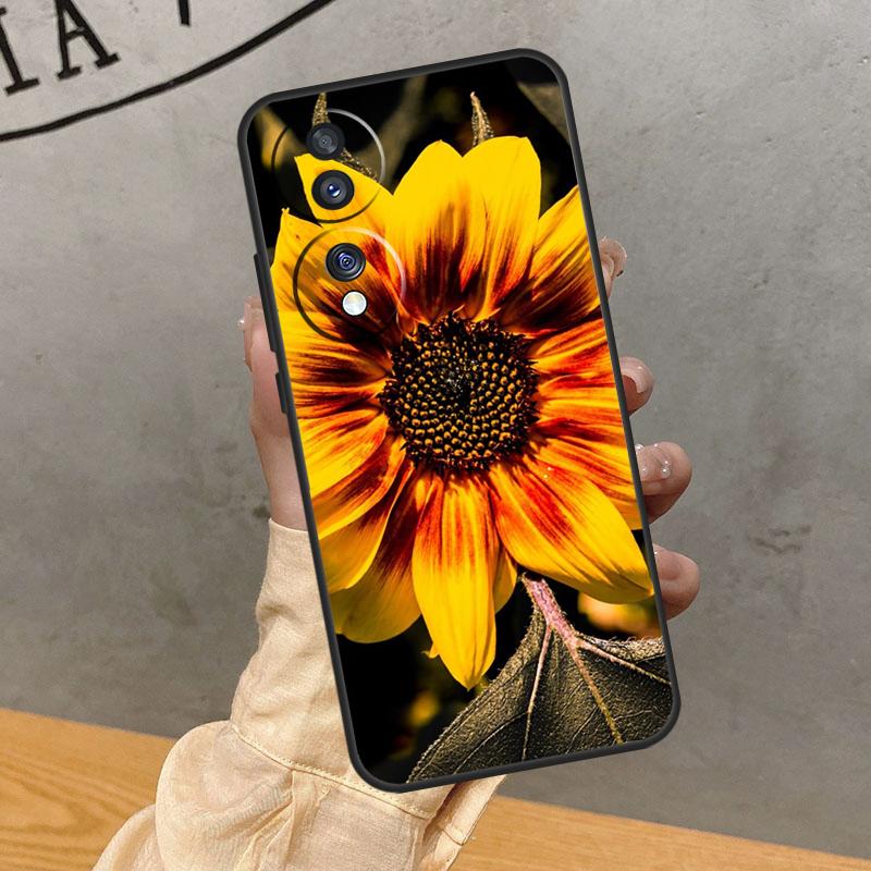 Красивый желтый чехол с подсолнухом для Honor Magic 7 Lite 5 6 8 Pro 200 400 50 70 90 Win RT X8c X8b X9a X9b X9c X9d