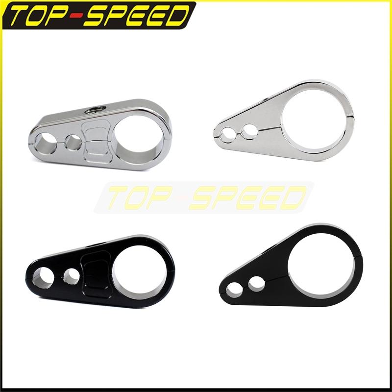 Motorcycle Front Brake Lines Hose Clamp Cafe Racer 25mm 1" Dual Holes Brake Clutch Throttle Cable Wire Line Clamp Fixing Bracket