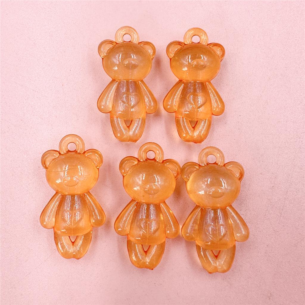 5 шт. 21*39,5 мм модные акриловые стоящие бусины в виде медведя кулон DIY материал ручной работы для производства ювелирных изделий