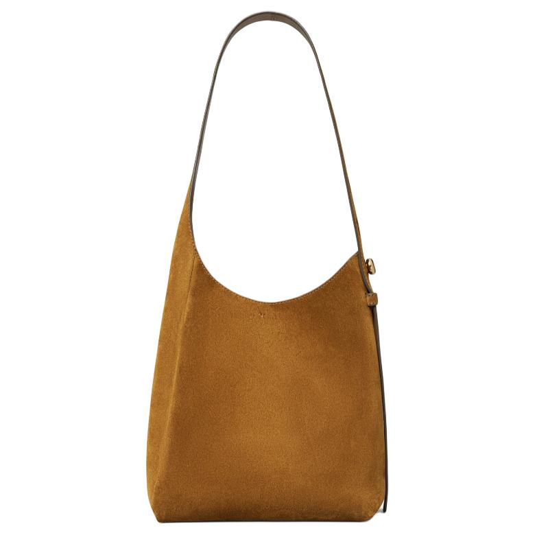 Tory Burch Romy Asymmetrical Unique Silhouette Adjustable Shoulder Strap Bucket Bag Women bags Camel 175320-200