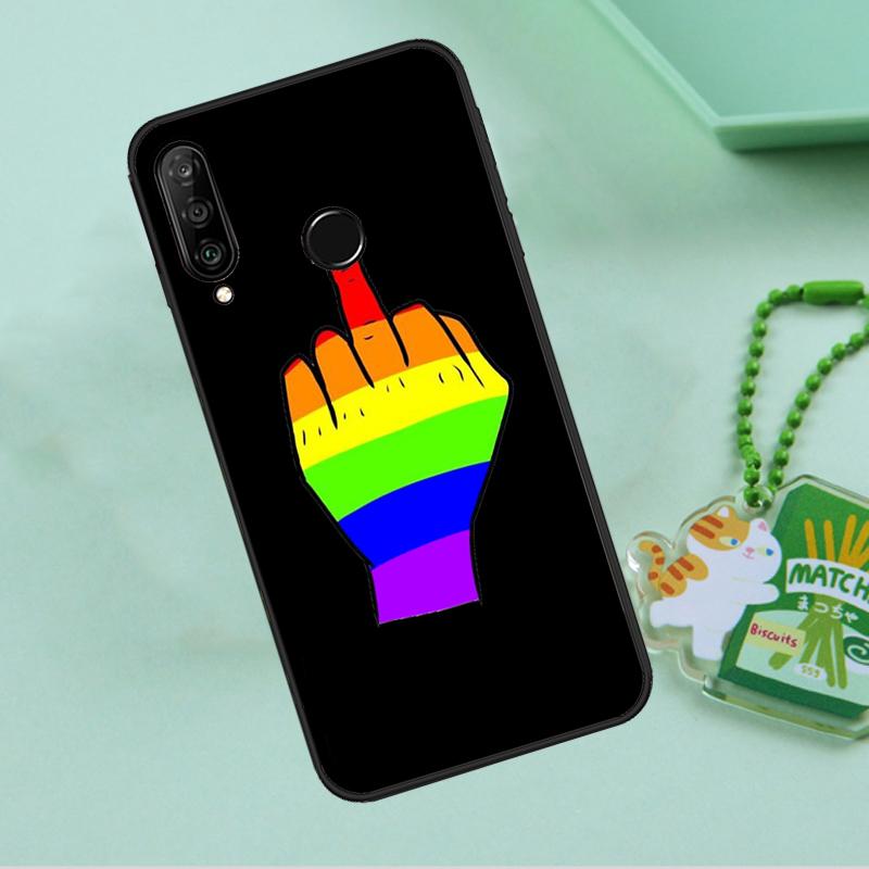 Радужный Гей ЛГБТ Палец Для Huawei Nova 8i 11i 12i 12s 9 10 SE Y90 Y60 Y70 Y72 Y61 Y91 P20 P30 P40 Lite P60 Pro Чехол