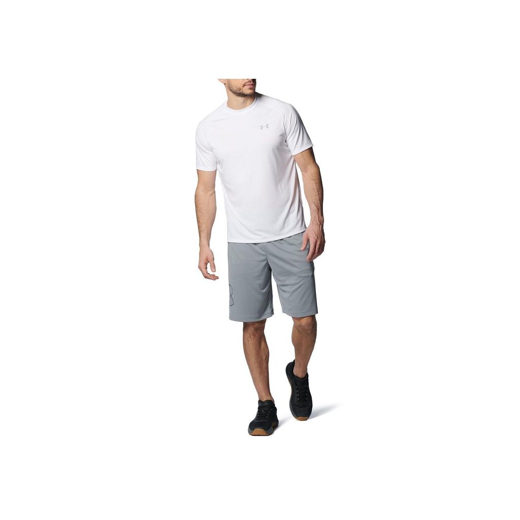Under Armour Футболка мужская повседневная с коротким рукавом и круглым вырезом, с логотипом UA Tech, белая 1358553-100