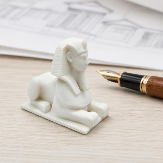 3D-печатная статуя египетского Сфинкса, Белая статуэтка льва для стола, Декор для дома в египетском стиле для полки, Мифический подарок для любителей истории