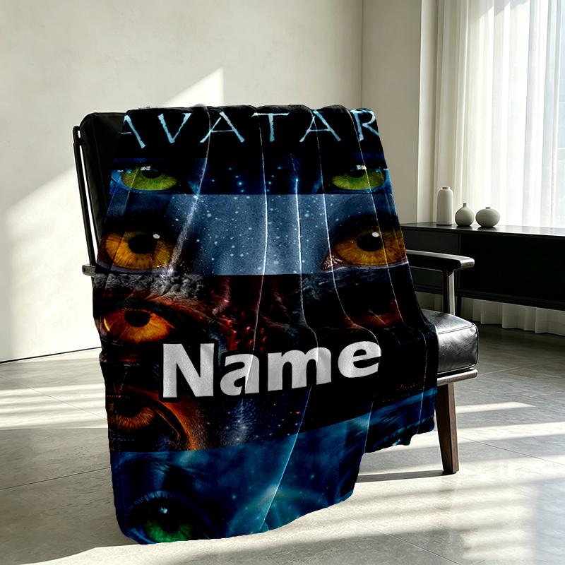Custom Name Personalized Avatar Print Blanket, Home Decor, Bedroom, Sofa, Camping, Couch, Gifts for Birthday Christmas