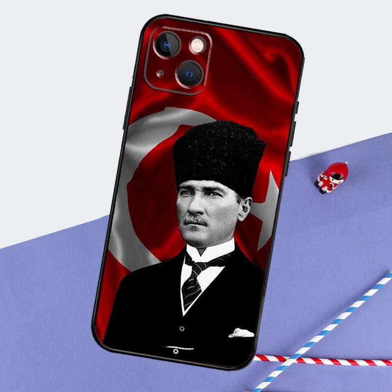 Чехол для телефона Мустафы Кемаля Ататюрка для iPhone 16 Pro Max 11 13 14 15 Pro Max 12 Mini XR 16 15 Plus 16e Задняя крышка
