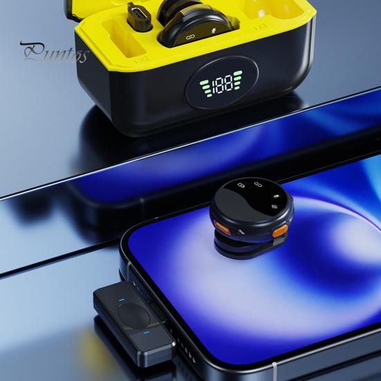 Беспроводной петличный микрофон с шумоподавлением, сверхчистый звук, 360-градусная запись, петличные микрофоны