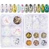 Nail Art Jewelry Glass Shards, Irregular Gold Foil Tin Foil Symphony Nail Sequins
