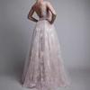 Summer new European and American mesh backless dress lace deep V dress, long dress