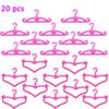 20 Pcs Doll Hangers Plastic Clothes Holder for Barbie Doll Accessories Kid Toy