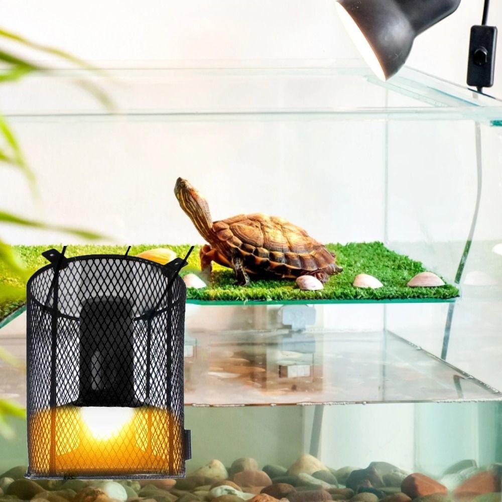 Металлическая сетка Нагревательная лампа Защитный кожух Круглой и квадратной формы Защита от нагревательной лампы для рептилий Рептилии