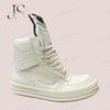 R-o Geobasket Sneakers Full White Leather High Top Shoe Boot Men Shoes Zipper Women Casual Sneaker Luxury Design Ankle Boots
