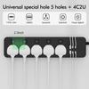 BKL25 Power Strip with 5 Universal Sockets, Independent Switch Control, and Overload Protection