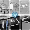 100Pcs Cable Clips Organizer Drop Wire Holder Cord Management Self-Adhesive Cable Manager Fixed Clamp Wire Winder