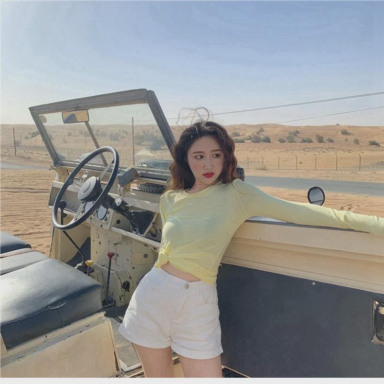 Женские белые джинсовые шорты с широкими штанинами - лето 2021 г. в корейском стиле