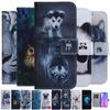 Case For Samsung A51 A71 A21s A11 A31 A41 A21 A01 M21 M11 M31 M30s 5g Panda Dog Tiger Lion Painted Book Flip Leather Phone Cover