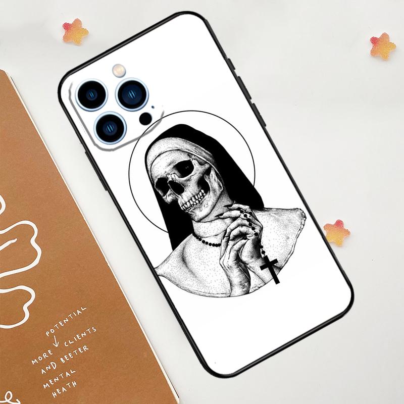 Чехол для телефона 'Демоническая монахиня Дьявол Сатана Крест' для iPhone 17 Pro Max 14 13 12 11 15 16 Pro Max mini 16 Plus 16e 17 Air Funda