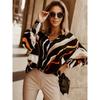 Color Block Button Front Shirt, Casual Long Sleeve Shirt For Spring & Fall, Women's Clothing