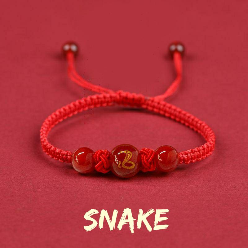 Китайский Зодиак Красный Веревочный Плетеный Браслет Год Удачи Ювелирные Изделия Для Мужчин Женщин Подарок