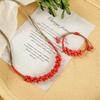 Оригинальное ретро плетеное керамическое ожерелье цветок глазурь гранат фрукты колокольчик браслет универсальные аксессуары женщины