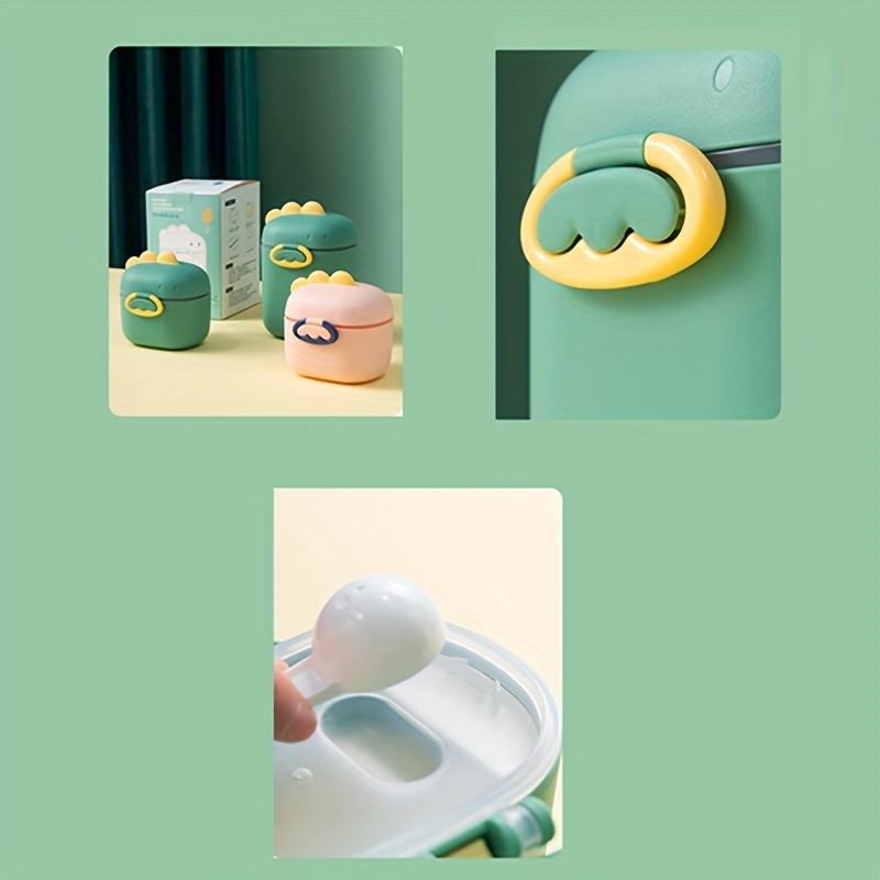 Двухслойный диспенсер для молочной смеси с мультяшным динозавром большой вместимости - Удобный, прочный пластик