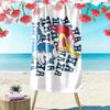 Woody Print Beach Towel, Large Soft Quick Dry Towel for Beach Camping Swimming
