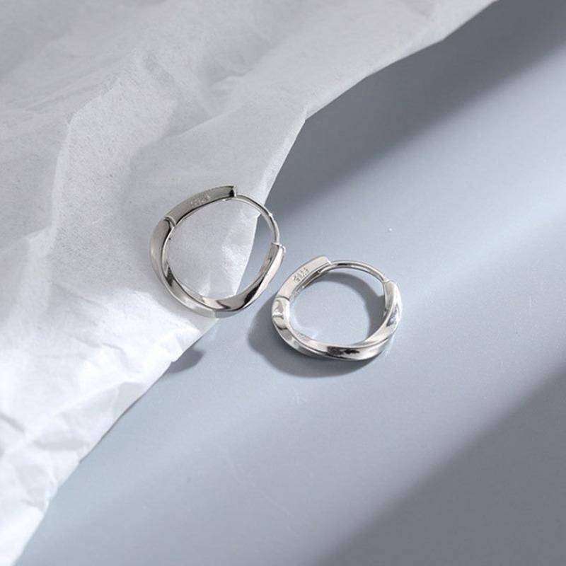 Круглые серьги-кольца из серебра 925 пробы для женщин, простые, модные, круглые украшения, подарки на вечеринку, свадьбу, праздник