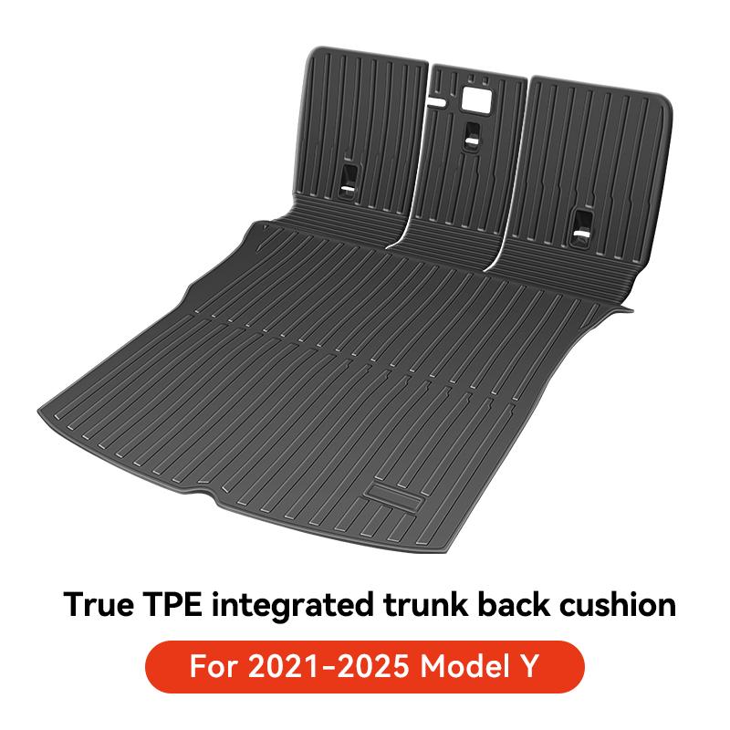 YZ TPE Car Floor Mats for Tesla Model Y Juniper 2025 2026 Luggage Mat Set Four Seasons Waterproof Anti-slip Trunk Mat