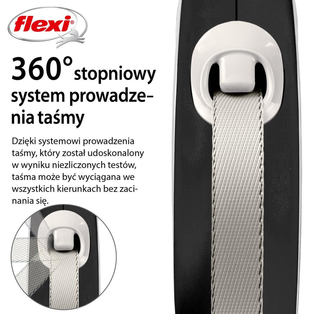 FLEXI New Comfort automatic dog leash L 8 m, black