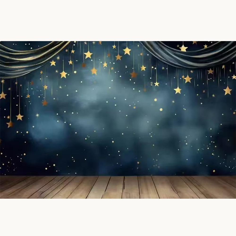 Photography Background Glitter Stars Moon Curtain Child Birthday Party Cake Smach Portrait Decor Backdrop Photo Studio