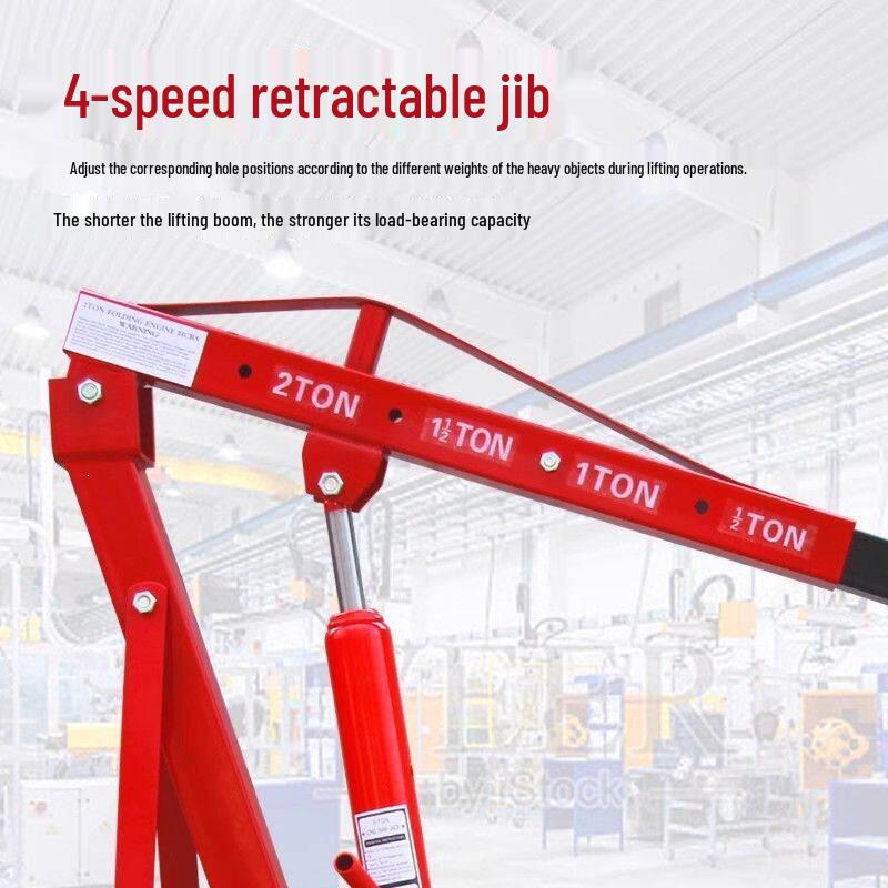Hydraulic Engine Lifting Hoist & Rotating Mobile Crane for Auto Repair and Maintenance