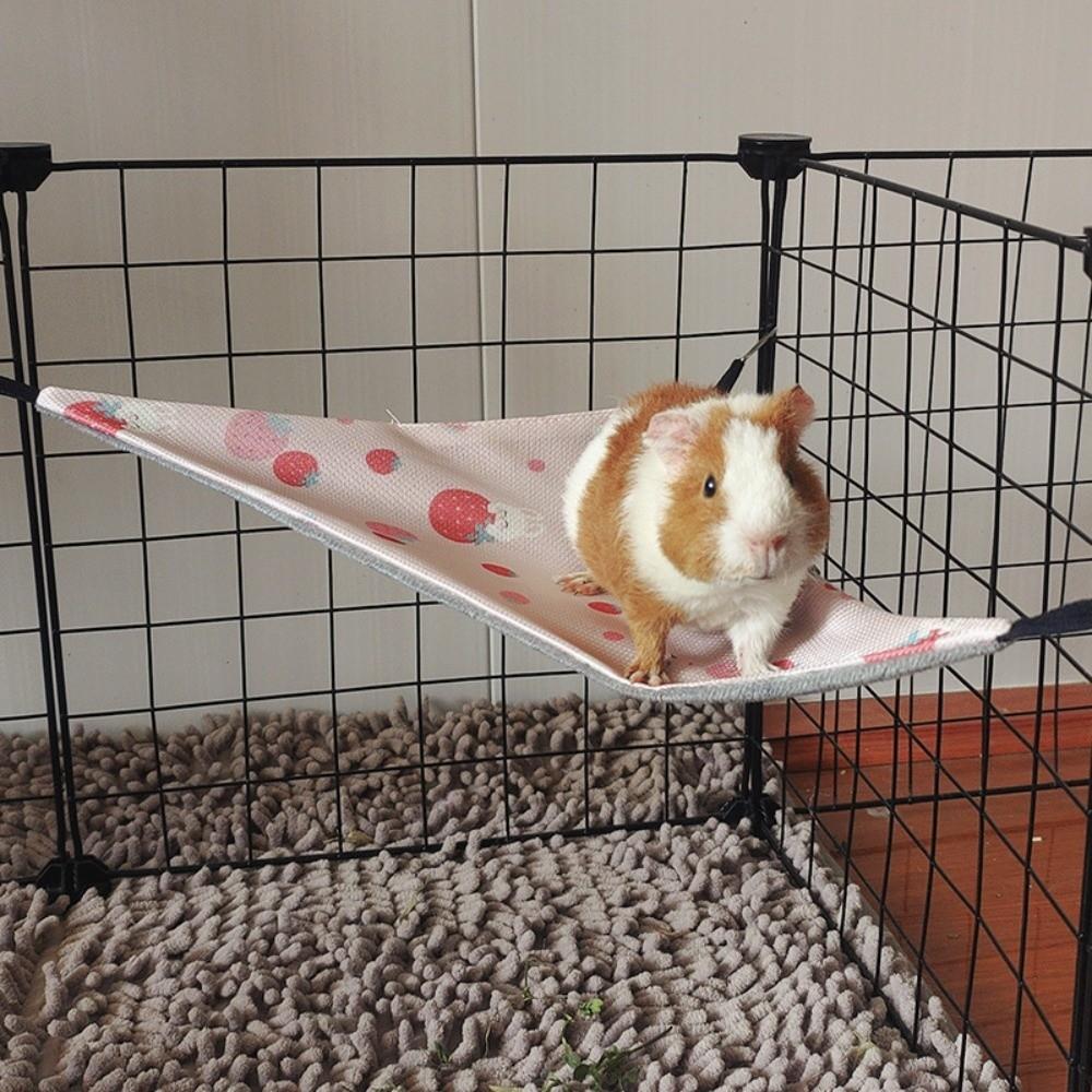 Ice Silk Cooling Hanging Bed Skin-Friendly Guinea Pig Nest Pet Hammock Nest Cage Accessory