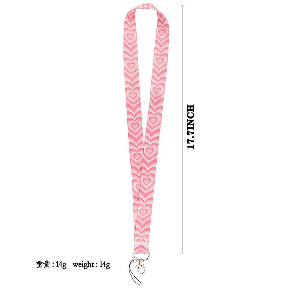 Phone Strap Name Tag Holder Love Neck Strap Badge Holder ID Card Pass Hang Rope Heart Lanyard