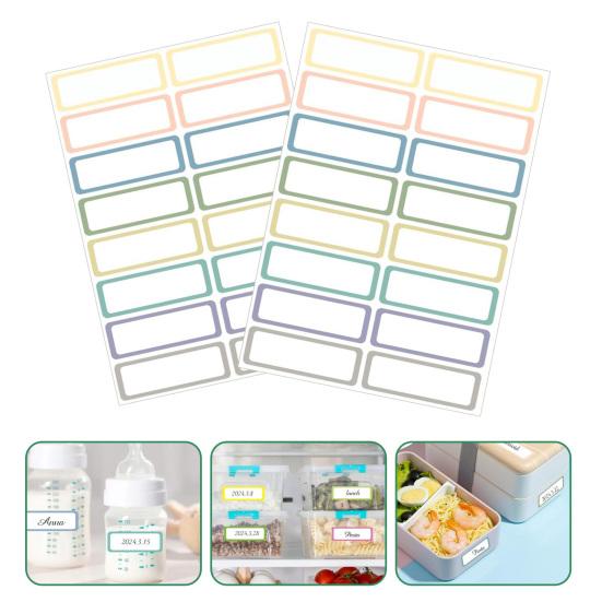 Съемные этикетки Yousheng, самоклеящиеся цветные этикетки, наклейки, устойчивые к воздействию масла, воды и разрыву, прямоугольные наклейки для пищевых контейнеров, хранения в классах