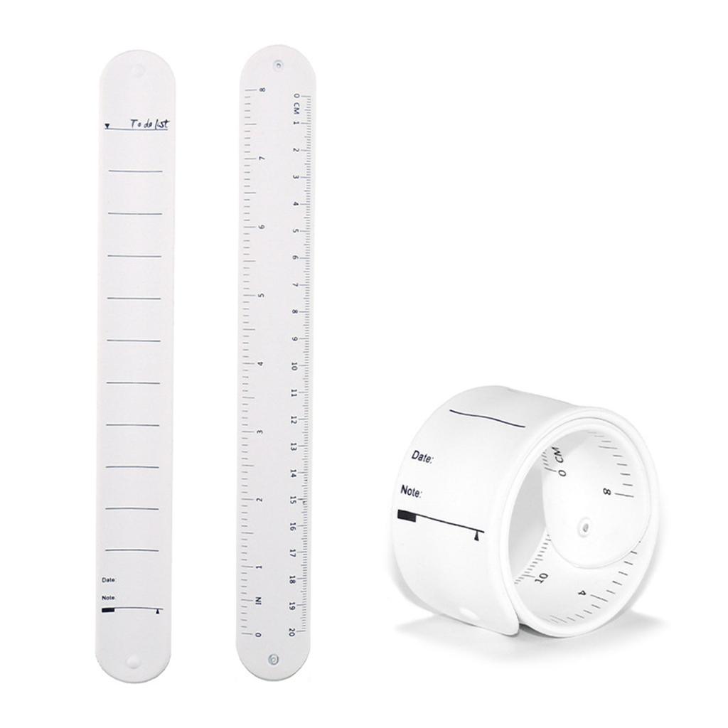 Silicone Note Wrist Band Reusable Writeable Pocket To-do List Wrist Strap Waterproof Erasable with Scale for Elderly