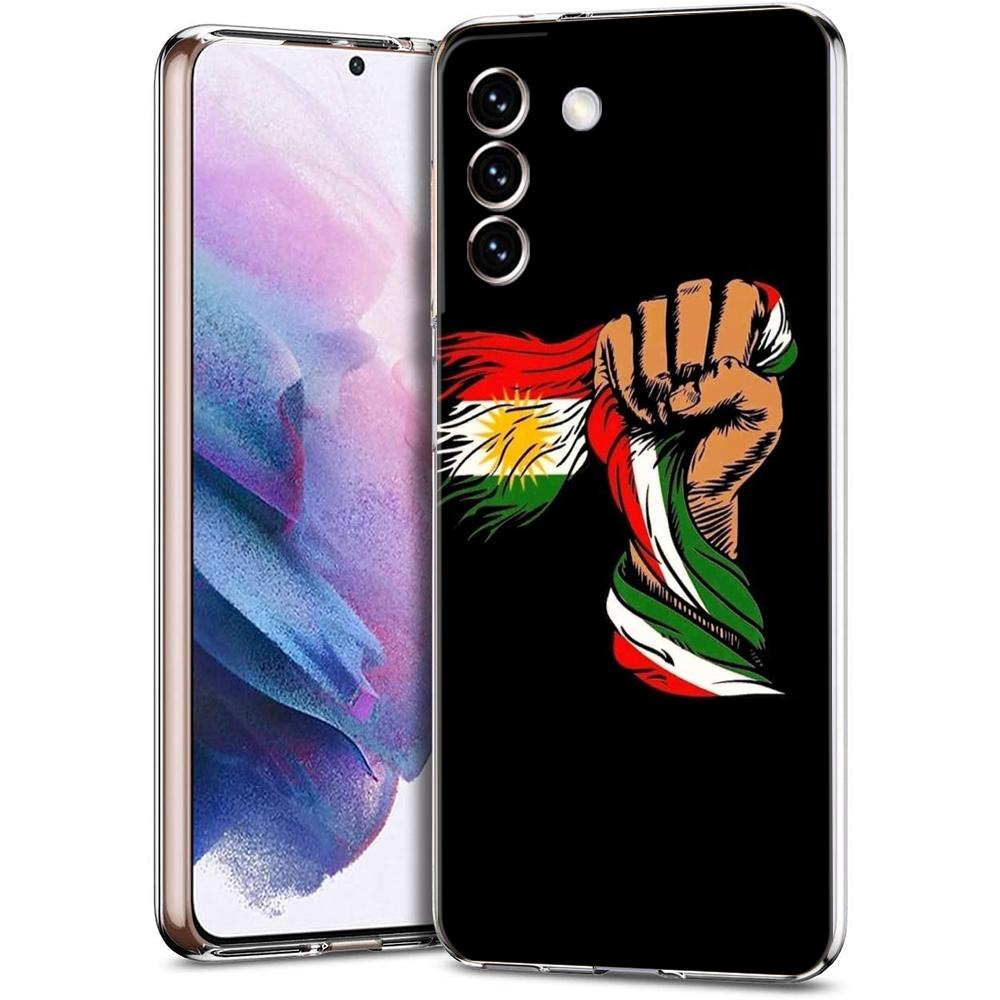 Чехол для телефона Samsung Galaxy S24 Ultra S23 FE S22 S20 S21 5G S10 S9 Plus S10E S8 Мягкий силикон Прозрачный Чехол с флагом Курдистана