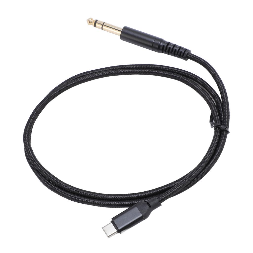 Кабель USB C на 6,35 мм штекерный, кабель-адаптер Type C на 1/4 дюйма, стереофонический аудиоадаптер для усилителя, микшера, динамика