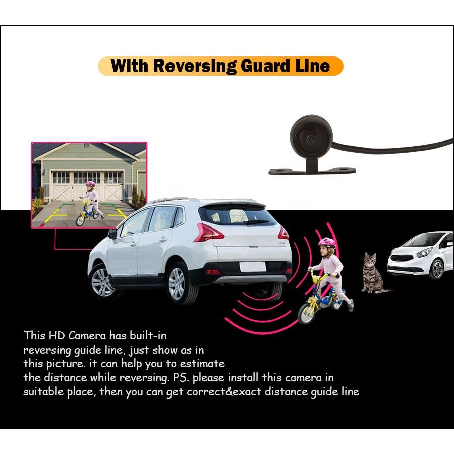 EU Stock Erisin ES680 2 Modes AHD 720P-25FPS CVBS 150° Angle Mini Car Rear View Camera for AHD PAL CVBS Camera Car Radio