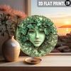 TreeWomanCraft Металлическое настенное искусство Венок Ручная роспись 2D Знак Декор для дома