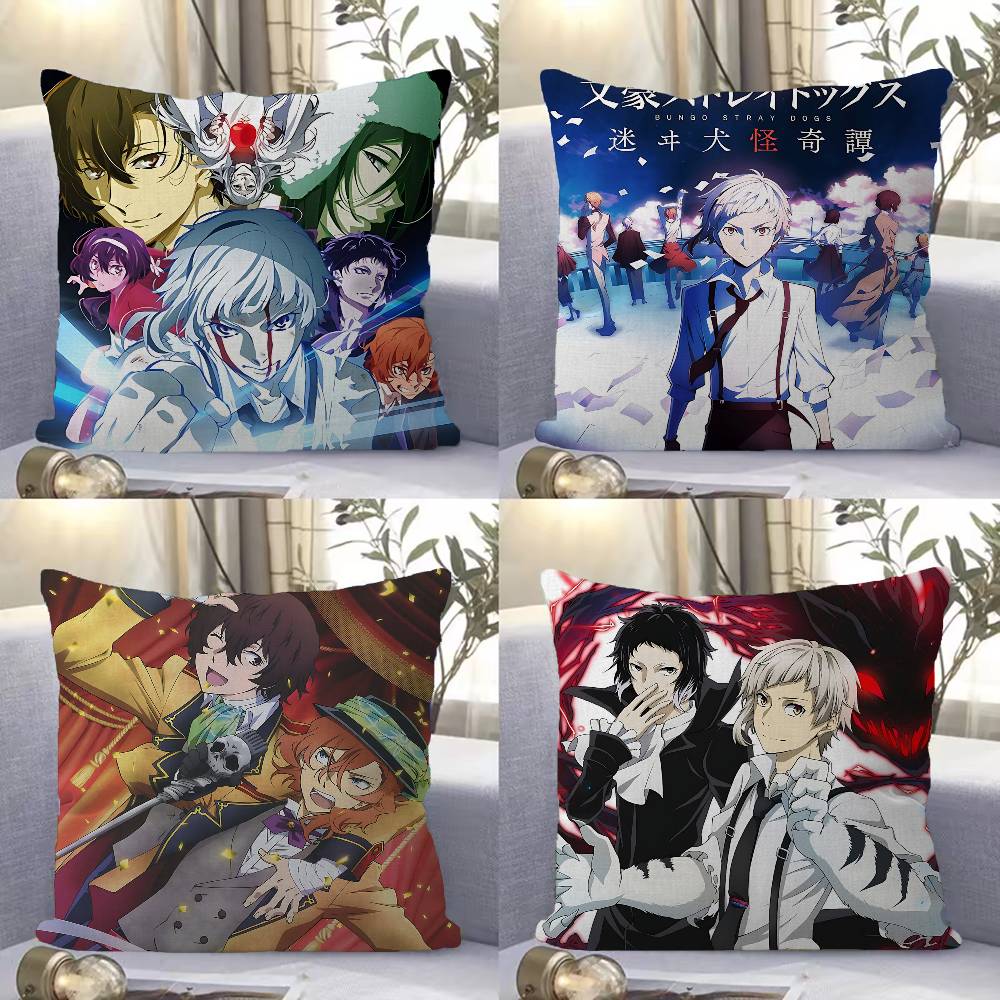 Мультяшная Фигурка Bungo Stray Dogs Наволочка Мультяшный Подарок Чехол для Подушки Спальня Дом Диван Стул Сиденье Декор Наволочка