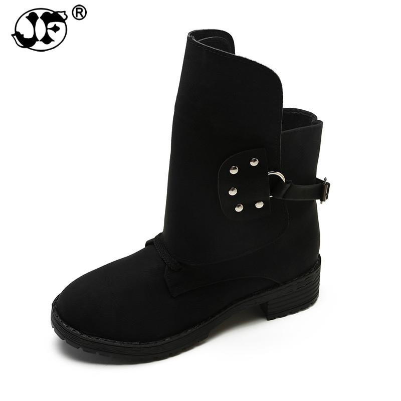 2024 долларов зимой голова высоко с толстым с внешней торговлей отбортовка пряжка ремня два носить короткие сапоги сапоги больших ярдов yujk