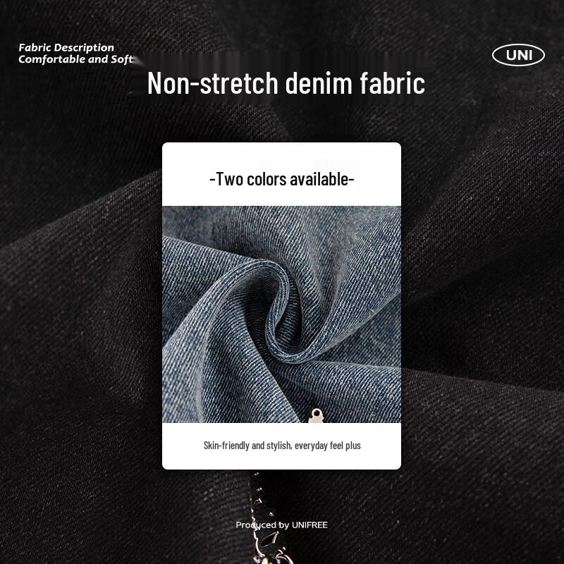 unifree Американская Ретро Джинсовая Куртка Свободного Кроя с Потертостями