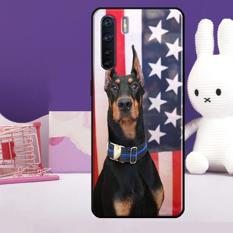 Мультяшный чехол с доберманом для Oppo A57 A77 A76 A16 A96 A17 A18 A60 A80 A40 A38 A58 A78 A98 A94 A74 A54 A15 A5 Pro