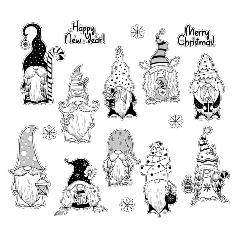 Christmas Series Silicone Clear Stamps for Card Making Scrapbooking Embossing DIY Craft Album Decoration Rubber Seals
