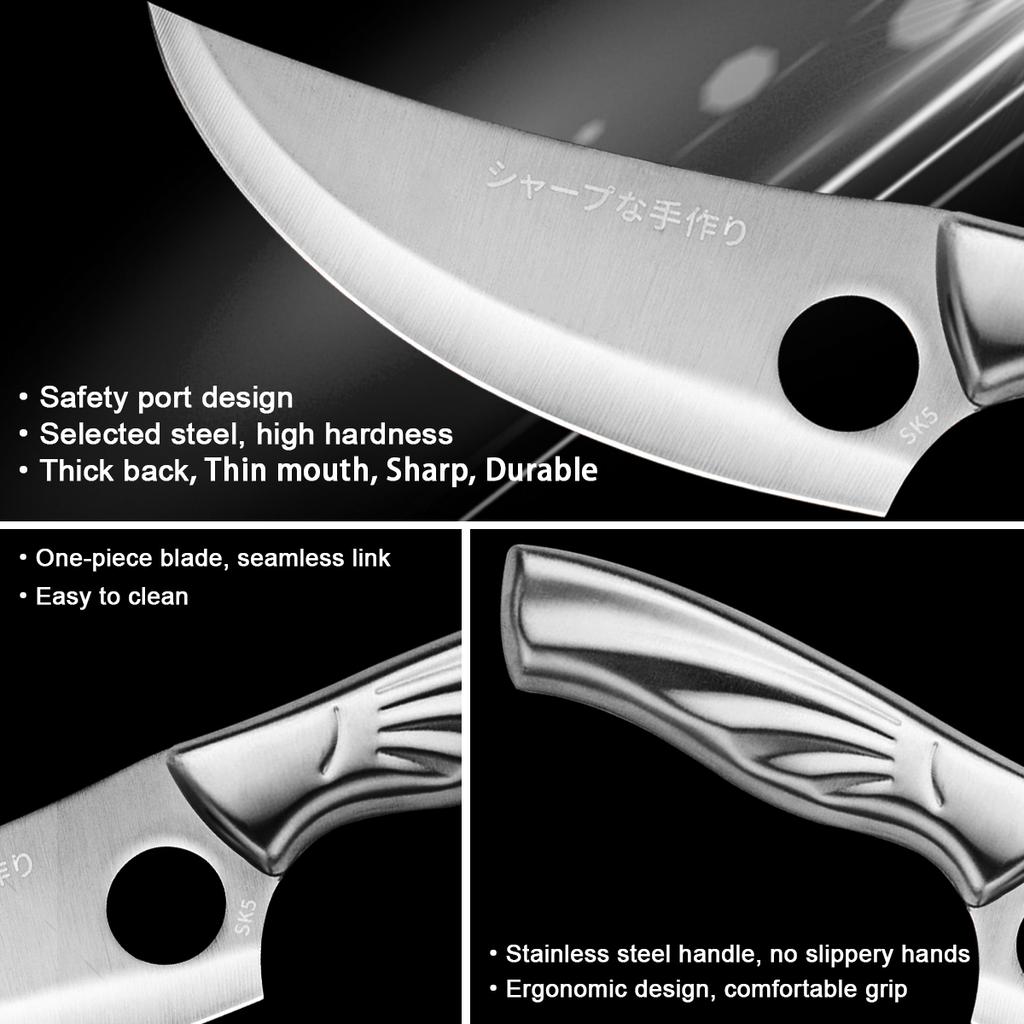 Обвалочный нож Кухонный нож из нержавеющей стали Нож шеф-повара Нож мясника Острый нож Нож для нарезки ломтиков