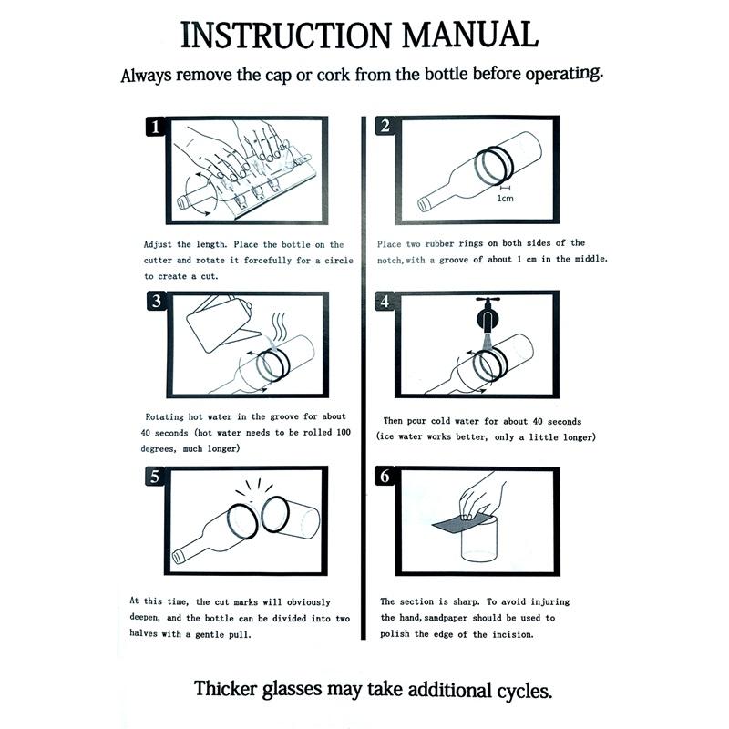 Набор для резки стеклянных бутылок своими руками, регулируемые размеры, металлическая машина для резки стеклянных бутылок, рукоделие, винные бутылки, бытовые украшения, резка
