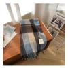 Autumn And Winter Cashmere Green Plaid Scarf Winter Women'S High Sense Versatile Warm Shawl Scarf Tide