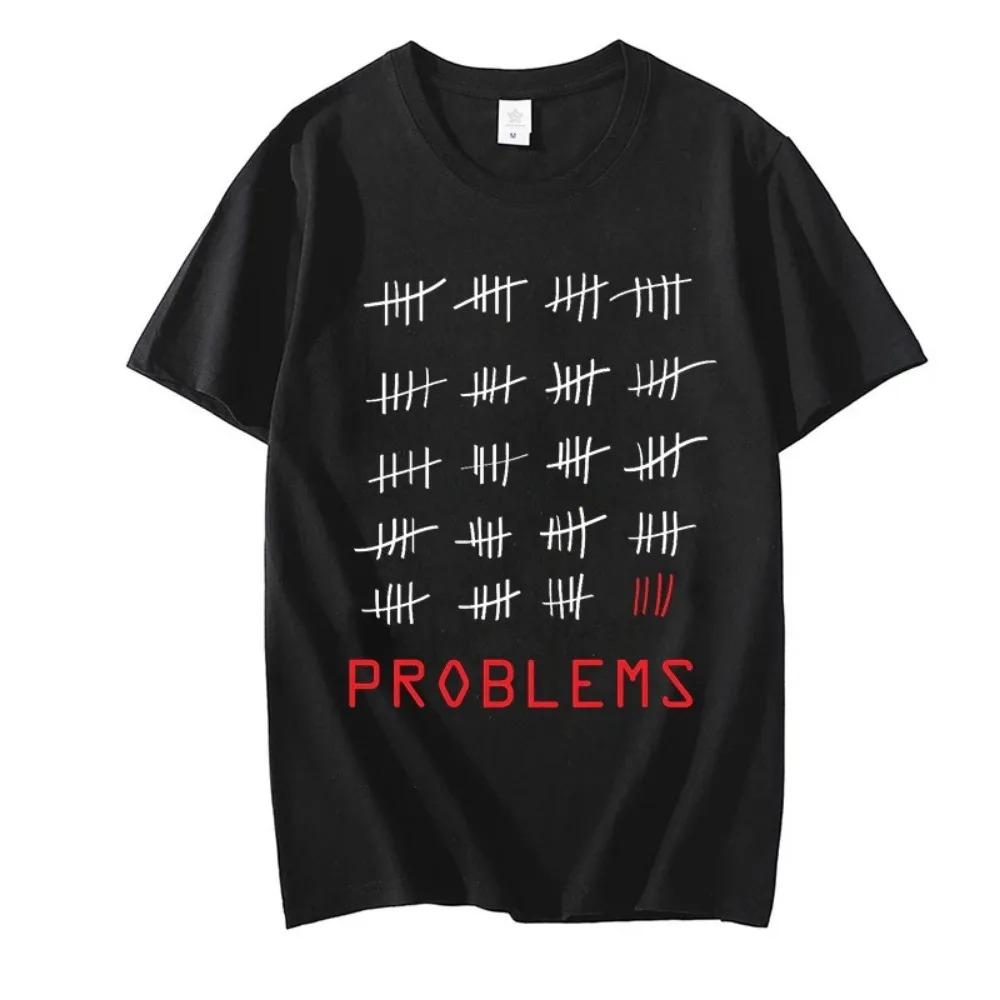 Летняя удобная дышащая рубашка 99 Problems Черная классическая футболка Мужская уличная повседневная футболка Свободные футболки с короткими рукавами