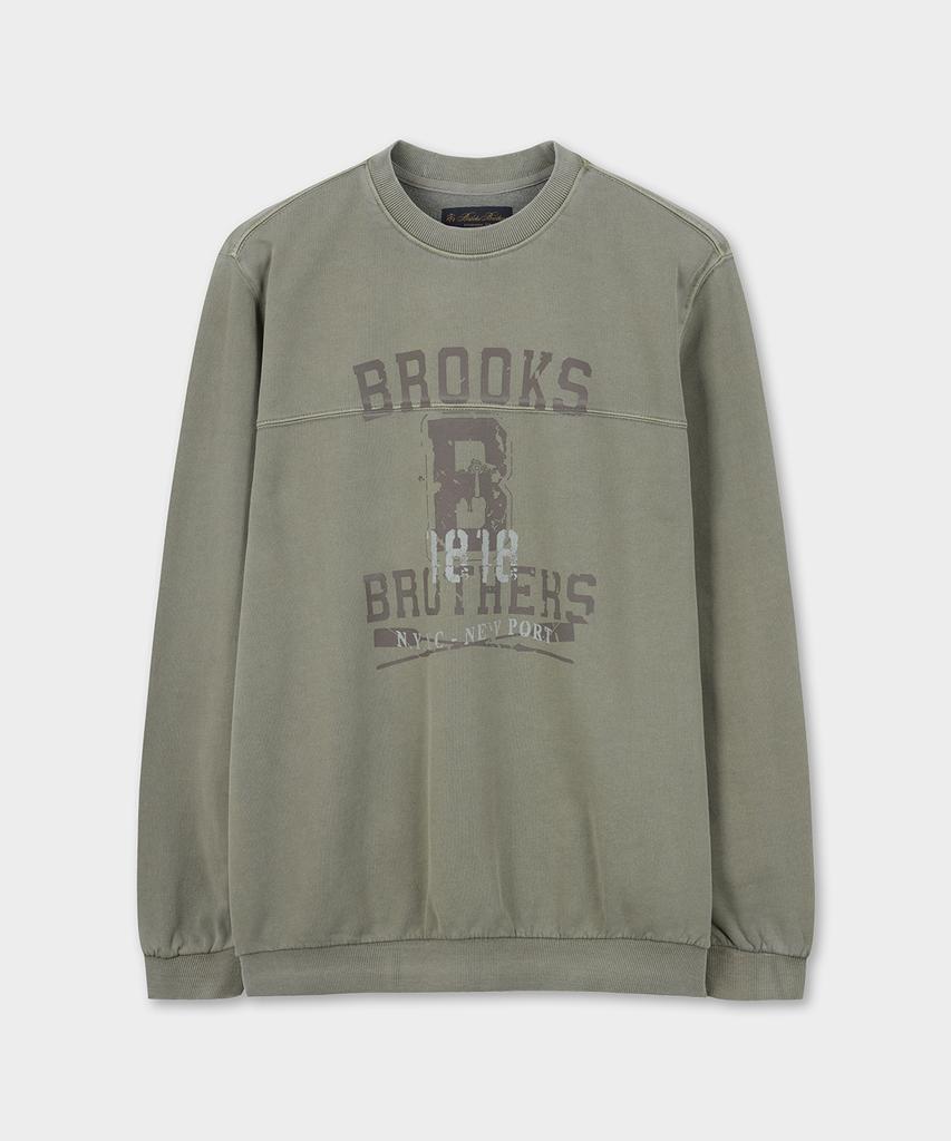 BROOKS BROTHERS [Heritage] Garment-Dyed Sweatshirt (Khaki) (Bbnpmb151A2Fs)