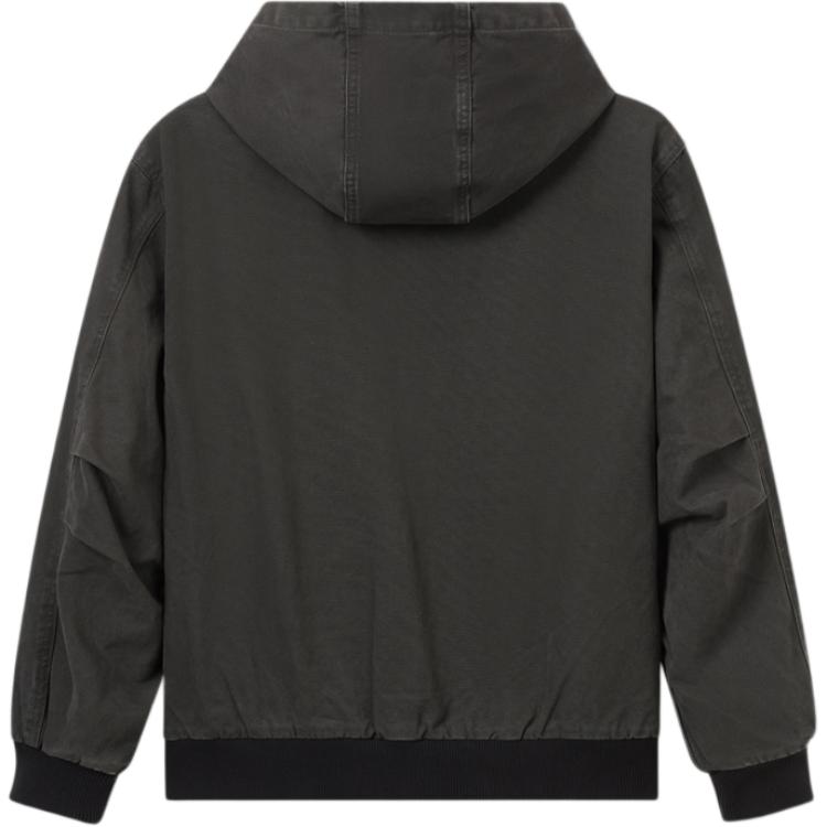 Levis Однотонная джинсовая куртка с капюшоном и длинными рукавами Мужские куртки Темно-серый 002I3-0001